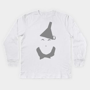 Wizard of Oz Tinman Face Silhouette Kids Long Sleeve T-Shirt